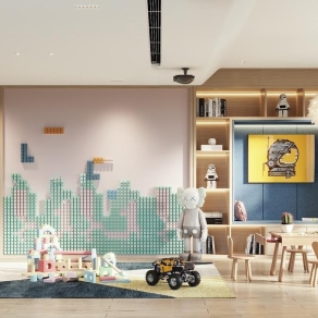 现代儿童玩具房3D模型下载